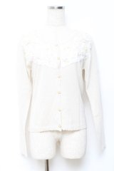 axes femme / バラ生地使いカーディガン M 生成り Y-25-10-20-007-AX-TO-SZ-ZY