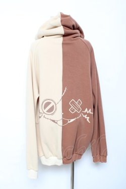 画像2: NieR Clothing / 猫耳付きDOUBLE ZIP TWO-TONE PARKA  ベージュ×ブラウン Y-25-10-20-064-PU-TO-SZ-ZY
