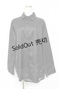 NieR Clothing / 擬人化デザインシャツ  黒 Y-25-10-20-066-PU-BL-SZ-ZY