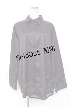 画像1: NieR Clothing / 擬人化デザインシャツ  黒 Y-25-10-20-066-PU-BL-SZ-ZY