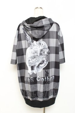 画像2: NieR Clothing / BACK RABBIT CHECKERED ZIP PARKA F 黒 Y-25-10-20-068-PU-TO-SZ-ZY