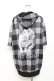 画像2: NieR Clothing / BACK RABBIT CHECKERED ZIP PARKA F 黒 Y-25-10-20-068-PU-TO-SZ-ZY (2)