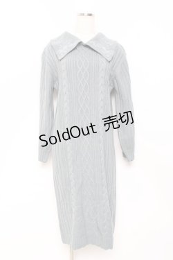 画像1: axes femme / 襟デザインニットワンピース F ミント Y-25-10-20-071-AX-OP-SZ-ZI