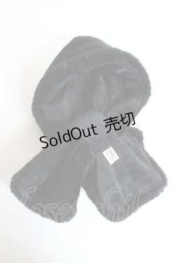 画像2: m petit by misako / リボンファーティペット  中黒 Y-25-10-20-001-LO-ZA-SZ-ZY