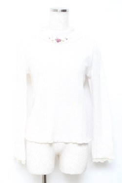 画像1: axes femme / バラモチーフインナープルオーバー M 生成り Y-25-10-20-008-AX-TS-SZ-ZY