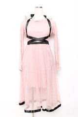 Bubbles / チュールコンビワンピース F ピンク Y-25-10-20-076-CA-OP-SZ-ZY