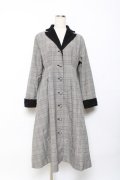 axes femme / チェック柄ワンピースコート M グレー Y-25-10-20-079-AX-OP-SZ-ZY