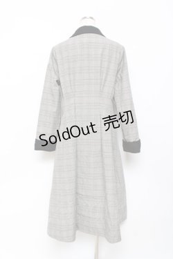 画像2: axes femme / チェック柄ワンピースコート M グレー Y-25-10-20-079-AX-OP-SZ-ZI