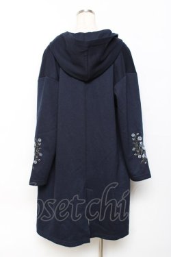 画像2: axes femme / 袖刺繍コーデイガン F 紺 Y-25-10-20-080-AX-TO-SZ-ZY