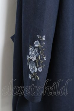 画像3: axes femme / 袖刺繍コーデイガン F 紺 Y-25-10-20-080-AX-TO-SZ-ZY
