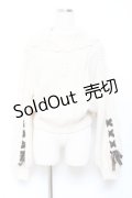 axes femme / 袖レースアップニットPO M 生成り Y-25-10-20-009-AX-TO-SZ-ZY
