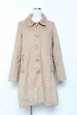 画像1: axes femme / レース襟コート M キャメル Y-25-10-20-085-AX-CO-SZ-ZY