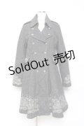 OZZ ANGELO / 刺繍入りダブルコート  グレー Y-25-10-20-088-OO-CO-SZ-ZY