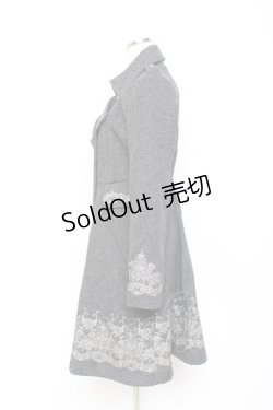 画像2: OZZ ANGELO / 刺繍入りダブルコート  グレー Y-25-10-20-088-OO-CO-SZ-ZY