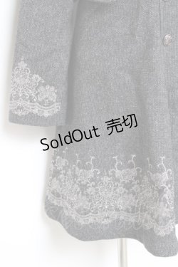 画像4: OZZ ANGELO / 刺繍入りダブルコート  グレー Y-25-10-20-088-OO-CO-SZ-ZY