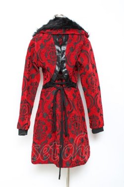 画像2: POIZEN INDUSTRIES / 刺繍コート  赤 Y-25-10-20-090-PU-CO-SZ-ZY