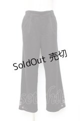 axes femme / 裾刺繍ストレートカットパンツ L 黒 Y-25-10-20-098-AX-PA-SZ-ZI