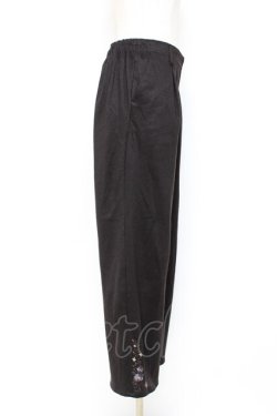 画像2: axes femme / 裾刺繍ストレートカットパンツ L 黒 Y-25-10-20-098-AX-PA-SZ-ZY