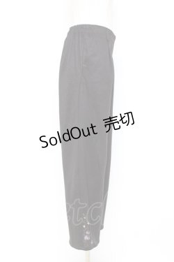 画像2: axes femme / 裾刺繍ストレートカットパンツ L 黒 Y-25-10-20-098-AX-PA-SZ-ZI