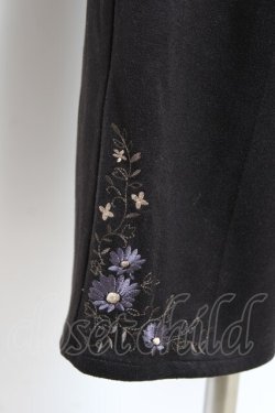 画像4: axes femme / 裾刺繍ストレートカットパンツ L 黒 Y-25-10-20-098-AX-PA-SZ-ZY