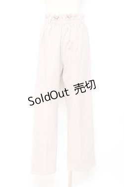 画像2: axes femme / 裾刺繍起毛ストレートパンツ L ベージュ Y-25-10-20-099-AX-PA-SZ-ZT525