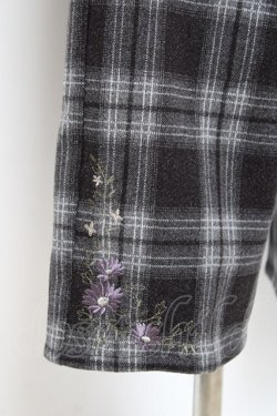 画像3: axes femme / 裾刺繍ストレートカットパンツ L グレー Y-25-10-20-101-AX-PA-SZ-ZY