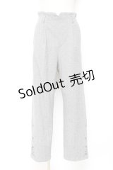 axes femme / 裾刺繍起毛ストレートパンツ L チャコール Y-25-10-20-102-AX-PA-SZ-ZY