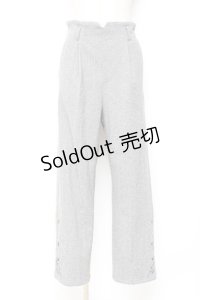 axes femme / 裾刺繍起毛ストレートパンツ L チャコール Y-25-10-20-102-AX-PA-SZ-ZY