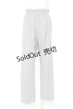 画像2: axes femme / 裾刺繍起毛ストレートパンツ L チャコール Y-25-10-20-102-AX-PA-SZ-ZY