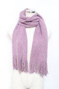 axes femme POETIQUE / プレーンニットマフラー  ピンク Y-25-10-20-002-AX-ZA-SZ-ZY