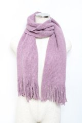 axes femme POETIQUE / プレーンニットマフラー  ピンク Y-25-10-20-002-AX-ZA-SZ-ZT486