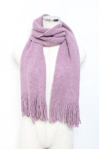 axes femme POETIQUE / プレーンニットマフラー  ピンク Y-25-10-20-002-AX-ZA-SZ-ZT486