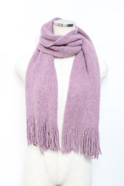 画像1: axes femme POETIQUE / プレーンニットマフラー  ピンク Y-25-10-20-002-AX-ZA-SZ-ZY