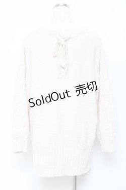 画像2: axes femme / 後ろ編み上げニット M 生成り Y-25-10-20-011-AX-TO-SZ-ZY