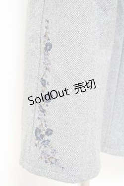 画像3: axes femme / 裾刺繍起毛ストレートパンツ L チャコール Y-25-10-20-102-AX-PA-SZ-ZY