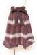 画像1: axes femme / シャギーチェックイレヘムスカート M ワイン Y-25-10-20-104-AX-SK-SZ-ZY (1)