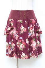 axes femme / ニットスカート  ワイン Y-25-10-20-106-AX-SK-AS-ZY