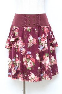 axes femme / ニットスカート  ワイン Y-25-10-20-106-AX-SK-AS-ZY