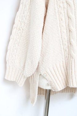 画像3: axes femme / 後ろ編み上げニット M 生成り Y-25-10-20-011-AX-TO-SZ-ZY