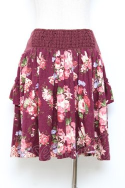 画像2: axes femme / ニットスカート  ワイン Y-25-10-20-106-AX-SK-AS-ZY