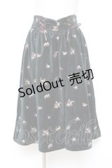 axes femme / 総刺繍ベロアスカート M Dグリーン Y-25-10-20-107-AX-SK-SZ-ZI