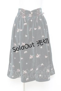 axes femme / 総刺繍ベロアスカート M Dグリーン Y-25-10-20-107-AX-SK-SZ-ZI