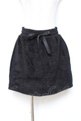 axes femme POETIQUE / モールニット風ミニスカート M 黒 Y-25-10-20-109-AX-SK-SZ-ZY