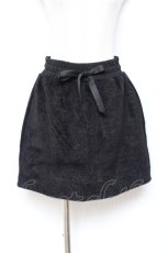 画像1: axes femme POETIQUE / モールニット風ミニスカート M 黒Y-25-10-20-109-AX-SK-SZ-ZT591 (1)