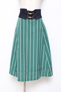 axes femme / ビット付ハイウエストスカート  グリーン Y-25-10-20-110-AX-SK-SZ-ZI