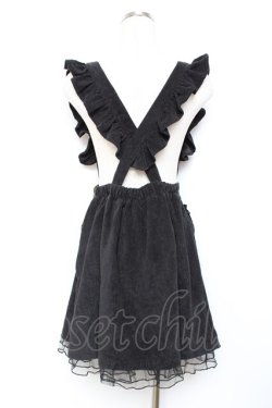 画像2: Swankiss / サス付きフリルコーデュロイスカート F 黒 Y-25-10-20-115-CA-SK-SZ-ZY