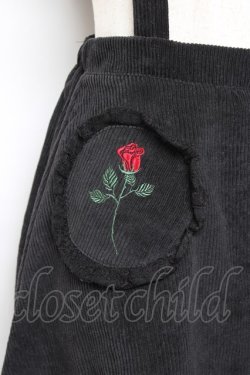 画像3: Swankiss / サス付きフリルコーデュロイスカート F 黒 Y-25-10-20-115-CA-SK-SZ-ZY