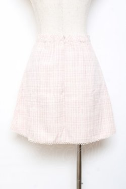 画像2: evelyn / ビジューツイードスカート  ピンク Y-25-10-20-116-LO-SK-SZ-ZY