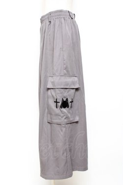 画像2: NieR Clothing / 刺繍ワイドパンツ  グレー Y-25-10-20-120-PU-PA-SZ-ZY