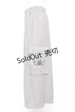 画像2: NieR Clothing / 刺繍ワイドパンツ  グレー Y-25-10-20-120-PU-PA-SZ-ZY